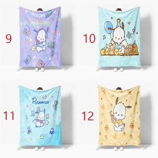 Pochacco Flannel Chăn Sanrio Hoạt Hình Dễ Thương Trẻ Em Thời Trang Mềm Mại Thoải Mái Ấm Giường Chăn Quà Tặng Sinh Nhật