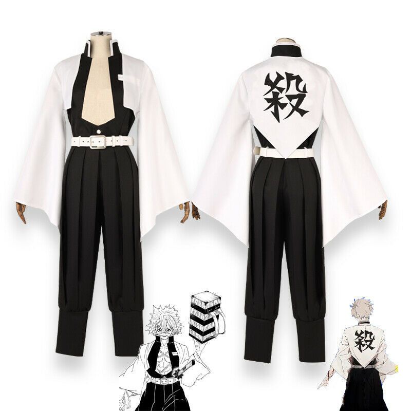 Tuyệt Đẹp Demon Slayer Kimetsu No Yaiba Gió Trụ Sanemi Shinazugawa Cosplay Bộ Trang Phục Người Hâm Mộ Cho Anime