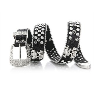 Vipdeal1 Thắt Lưng Khóa Hình Đầu Lâu Đính Đá Lấp Lánh Sang Trọng Cho Nam Và Nữ