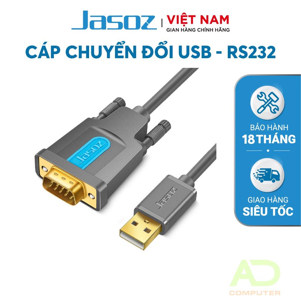 Dây chuyển đổi có chipset USB 2.0 sang RS232 đực màu đen JASOZ I101 ...