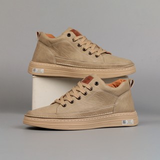 [ NEAN SHOES ] Giày Sneaker Nam Cổ Lửng Da Nappa Cao Cấp Đế Cao Su Đúc 3 Màu Nâu Đen Kem – NEAN Shoes