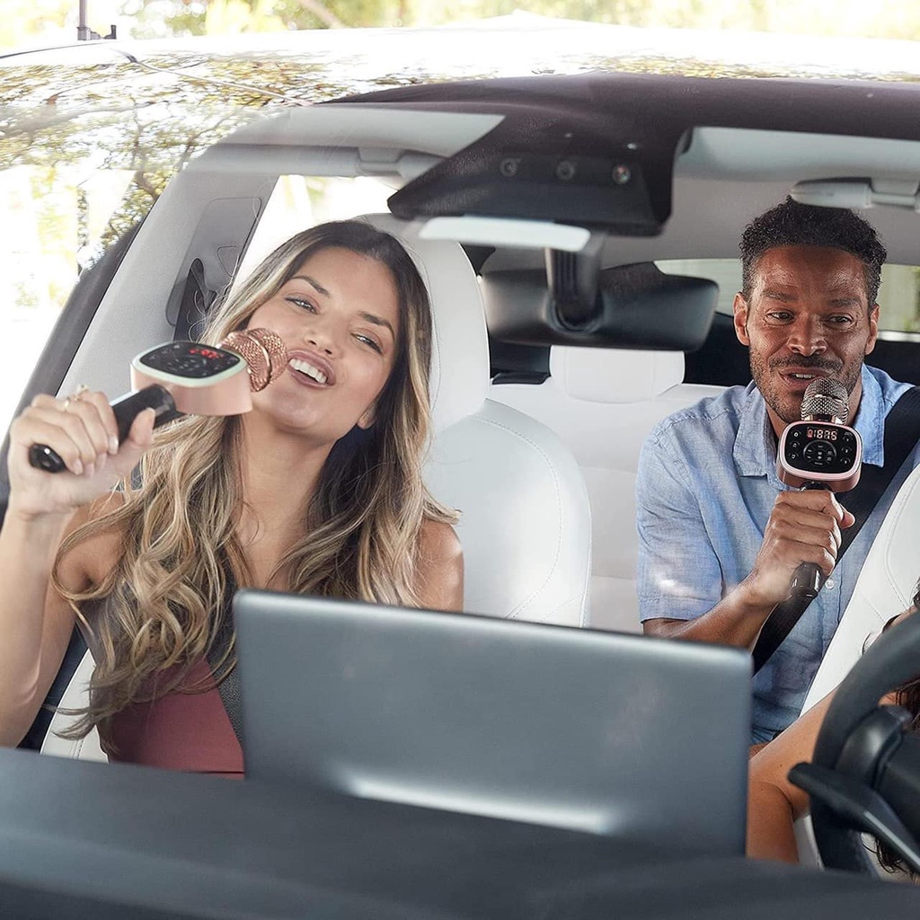 Mic hát Karaoke không dây dùng trên xe ô tô Carpool 2.0 Shopee Việt Nam