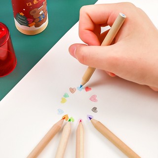 Hộp 12 Bút Sáp Màu Kèm Gọt Bút Chì Noel Giáng Sinh - Thỏ Hồng VPP