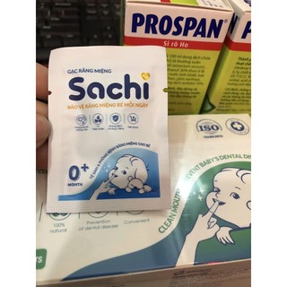 Gạc răng miệng Sachi - Rơ lưỡi, Vệ sinh răng miệng cho bé - 5 gói