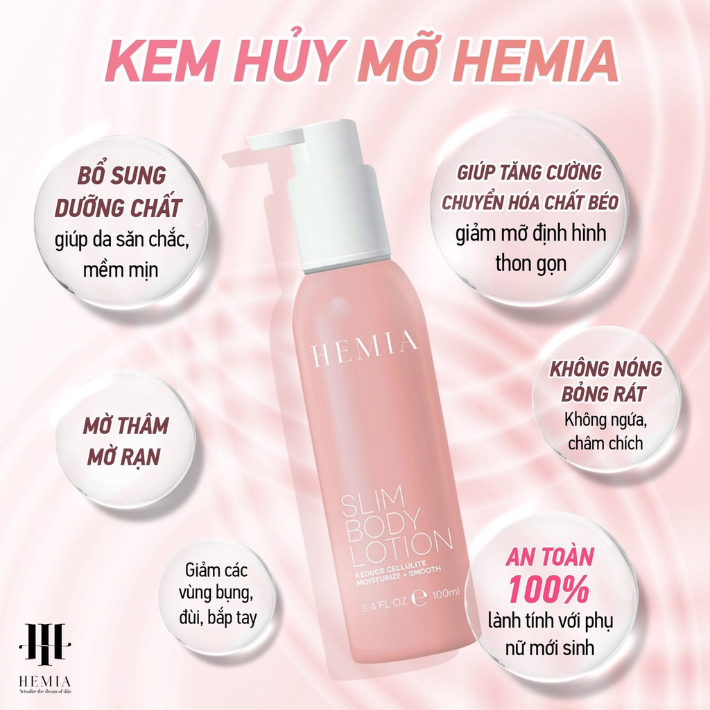 Ảnh Kem Hủy Mỡ Hemia 100g đốt chay mỡ thừa săn chắc cơ thể  tác dụng giảm mỡ bụng - đùi - bắp tay 1
