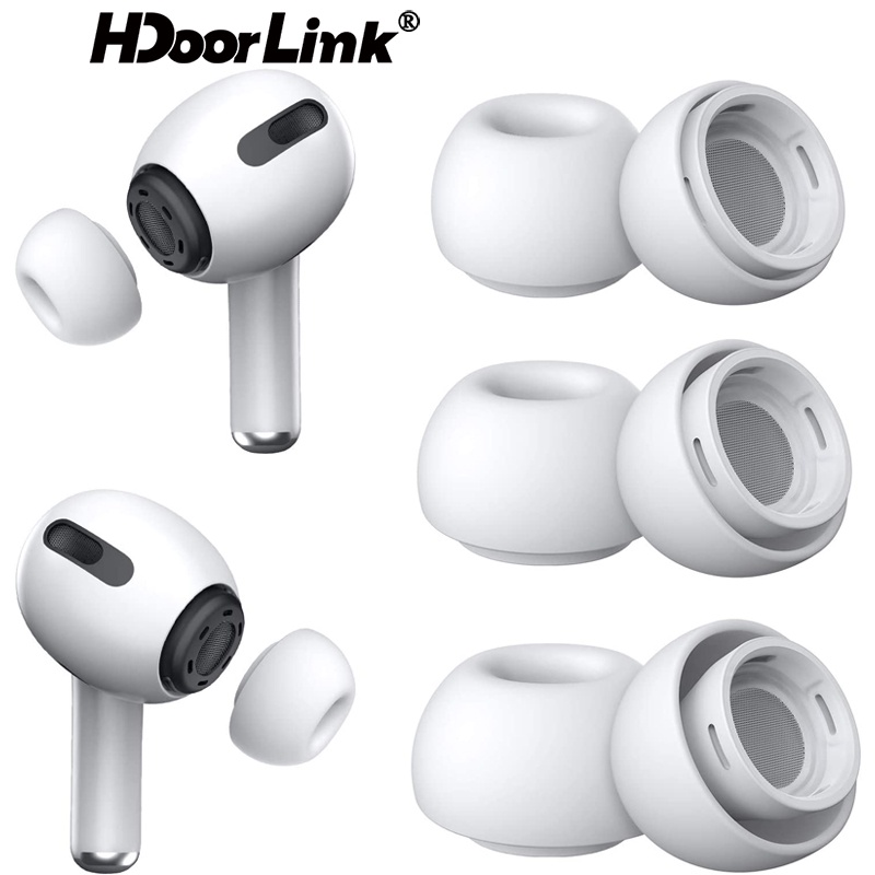 Ảnh Set 2 nút bọc tai nghe HDOORLINK bằng silicon mềm giảm tiếng ồn thích hợp cho Air-pods Pro và Air-pods Pro 2nd Generation 1