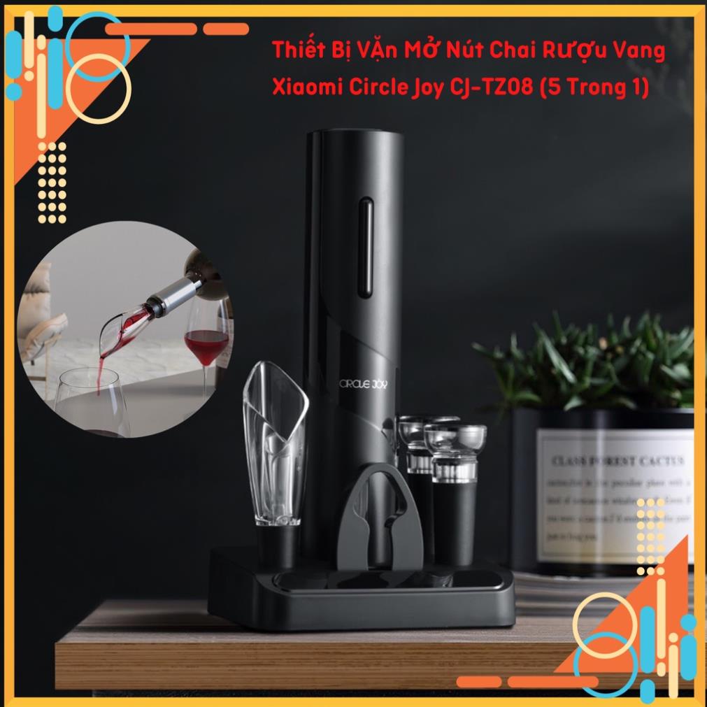MÁY VẶN MỞ NÚT CHAI RƯỢU VANG CAO CẤP XIAOMI CIRCLE JOY CJ-TZ08 5 TRONG ...