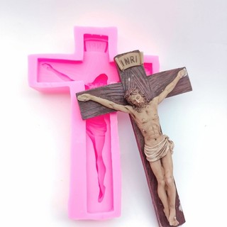 DIY Crucifix Silicone Mold Wall Hanging Cross-Pendant Epoxy Resin Mold Home Wall