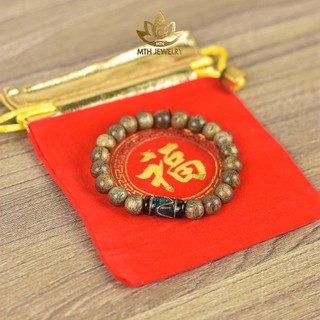 Vòng Tay Trầm Hương Tròn Đơn Trầm Tốc Việt Mix Đá Trúc Ngọc Ngũ Sắc Theo Mệnh - Mộc Trầm Hương MTH