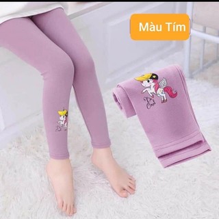 Quần legging bé gái chất liệu cotton dày dặn mùa đông cho bé từ 3-14 tuổi**Maruka Fashion