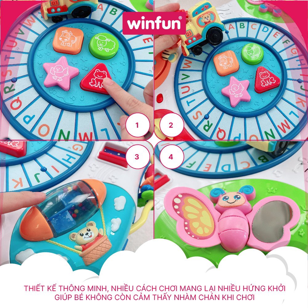 Ảnh Bàn nhạc đa năng - tập đứng, học chữ số, âm nhạc Winfun 0801 kích thích phát triển giác quan, vận động tinh cho bé 4