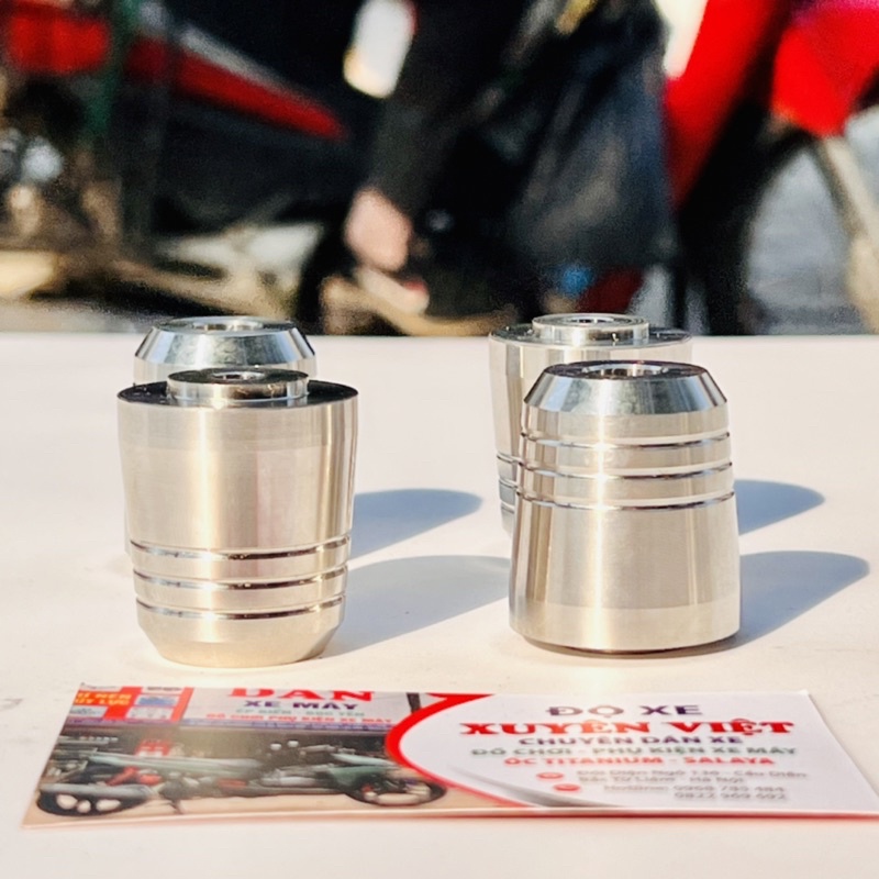 Gù tay lái,Gù inox 3 viền cnc đặc nguyên khối,chống rung tay lái thông ...