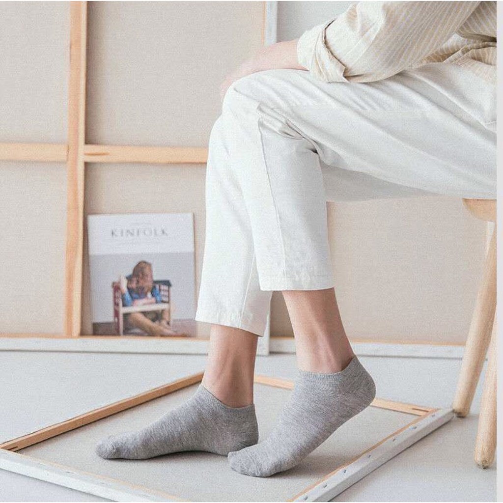 Tất ngắn cổ nam nữ co giãn - Chất cotton siêu thấm hút, ôm sát, êm chân dáng năng động đôi vớ