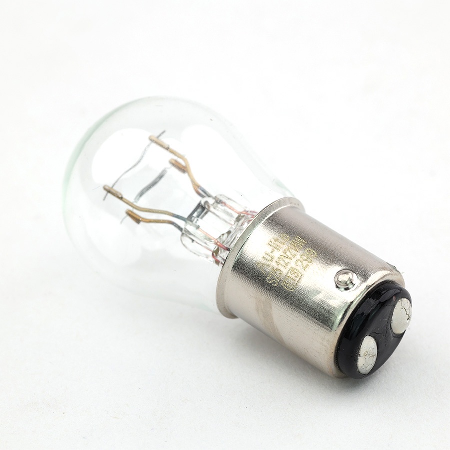 Combo 10 Bóng Đèn Tín Hiệu Sau 2 Tim Halogen Xtec Original Dùng Cho Xe Oto Xe Hơi S25 BAY15D 12V, 24V 21/5W (Màu Vàng)