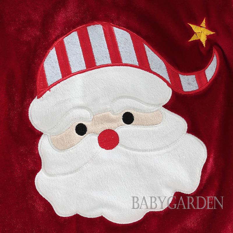 Bộ Áo Thun Tay Dài In Chữ + Quần Dài Ống Loe Họa Tiết Giáng Sinh / Ông Già Noel Thời Trang Cho Bé Gái 1-7 Tuổi