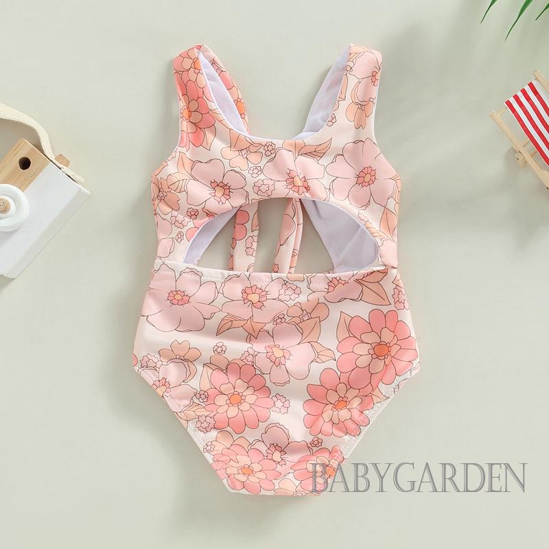 Bộ Đồ Bơi Một Mảnh Không Tay In Hoa / Vỏ Sò Thời Trang Mùa Hè Cho Bé Gái 6 Tháng - 3 Tuổi