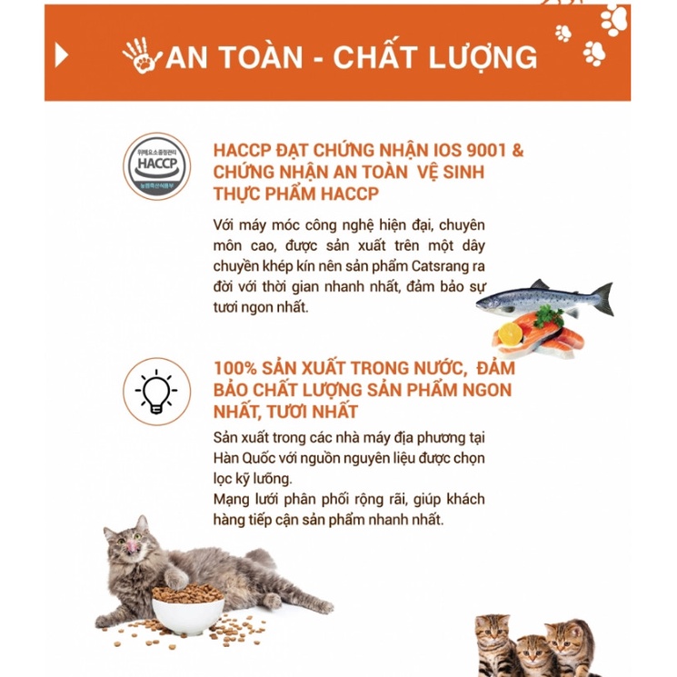 [400gram] CATSRANG - Thức ăn hạt Cho Mèo Mọi Lứa Tuổi Catsrang 400gram nhập khẩu Hàn Quốc