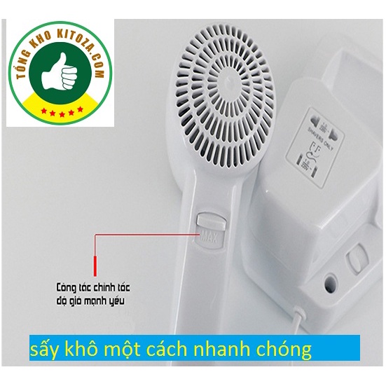 Máy sấy tóc DIEBA gắn treo tường cao cấp có ổ cắm of Korea