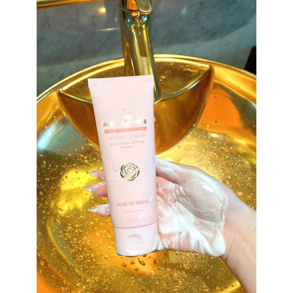 Combo Sữa rửa mặt Rose de seoul lọ 150g hạn 2028 và thải độc seoul de matte 10ml IS482
