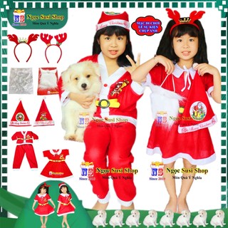 QUẦN ÁO NOEL CHO BÉ TRAI ĐẦM NOEL CHO BÉ GÁI TỪ 1 - 10 TUỔI CHẤT VẢI NỈ - ĐỒ NOEL CHO BÉ MẶC ĐI CHƠI CHỤP ẢNH