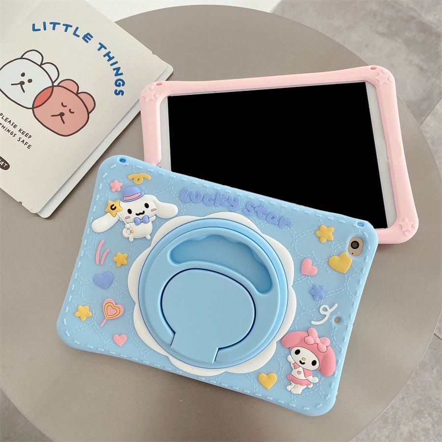 Ốp Lưng Cho iPad 11th (A16) 2025 iPad Air 11 "2025 M3 / 2024 M2 Xoay Đứng Dây Đeo Keo Mềm Vỏ Máy Tính Bảng An Toàn Trẻ Em Vỏ Chống Sốc