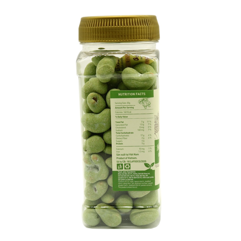 Hạt điều Wasabi mù tạt cay nồng LAFOOCO các size 100g