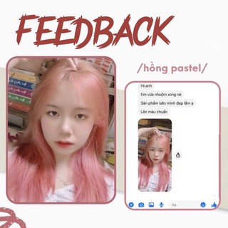 Thuốc Nhuộm Tóc Màu Hồng Pastel [Cần Tẩy Tóc] tặng kèm oxy 100ml. Khanh.color