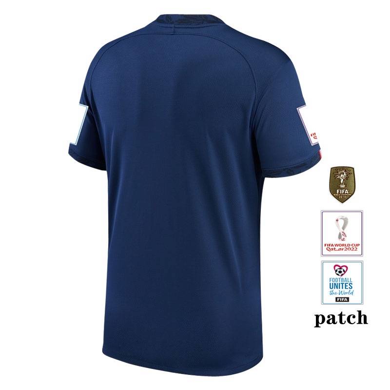 Gh 22-23 World Cup Pháp Sân nhà Áo bóng đá Áo thun Mbappe Griezmann Kante Varane Benzema Sports Tee
