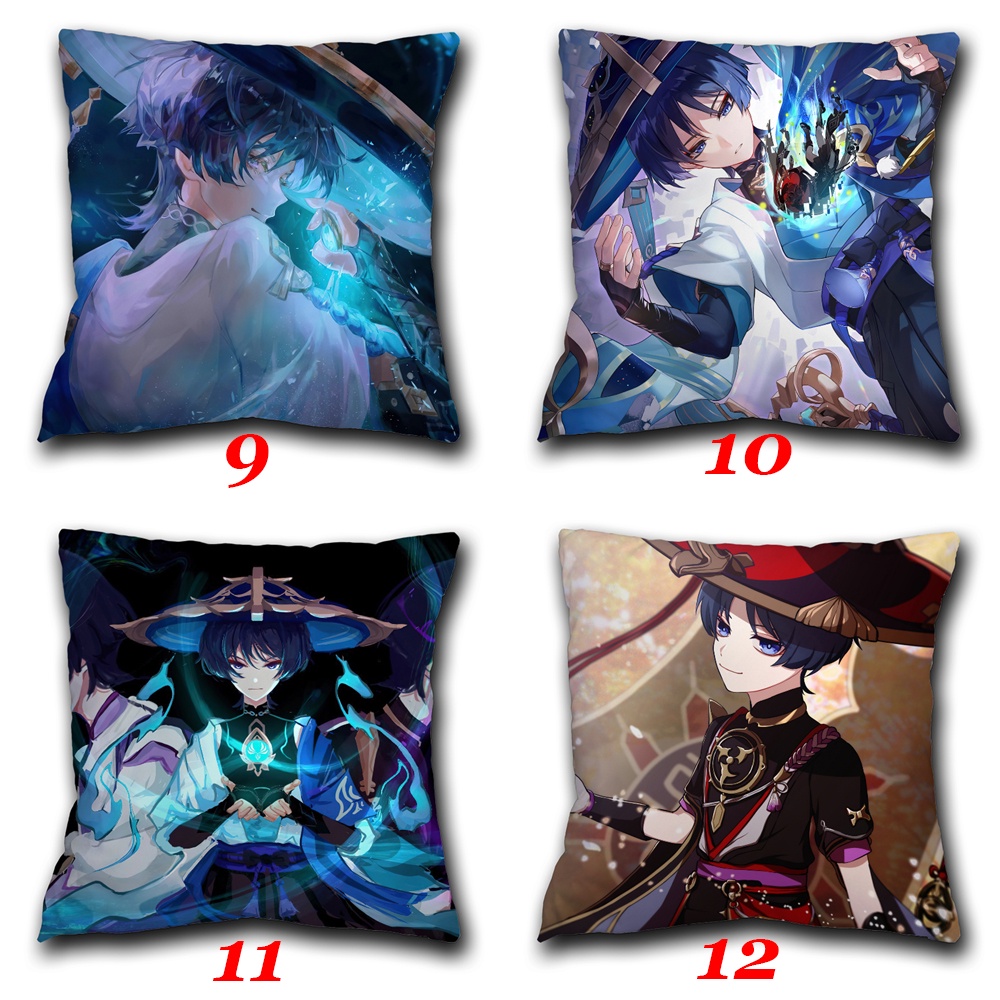 Vỏ Gối Scaramouche Vỏ Gối Genshin Impact Wanderer Một Mặt Vỏ Gối Sofa Ô Tô Đệm Trang Trí Nhà Cửa (Không Có Lõi)