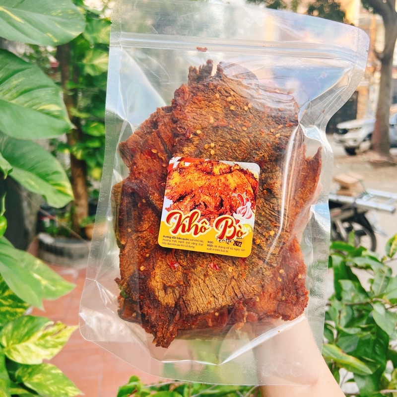KHÔ BÒ MIẾNG (Bò Thật 100%) Giá Sỉ Loại ngon đặc biệt, túi 500gr