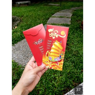 100 Bao Lì Xì Cao Cấp Mẫu Thuận Buồm Xuôi Gió May Mắn, kt 8x16cm