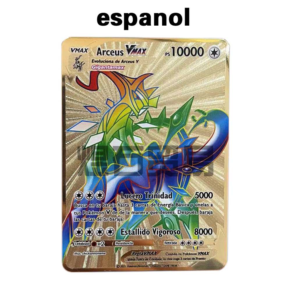 Set thẻ Pokemon Arceus Vmax YU GI OH 10000HP màu ánh vàng dành cho trẻ