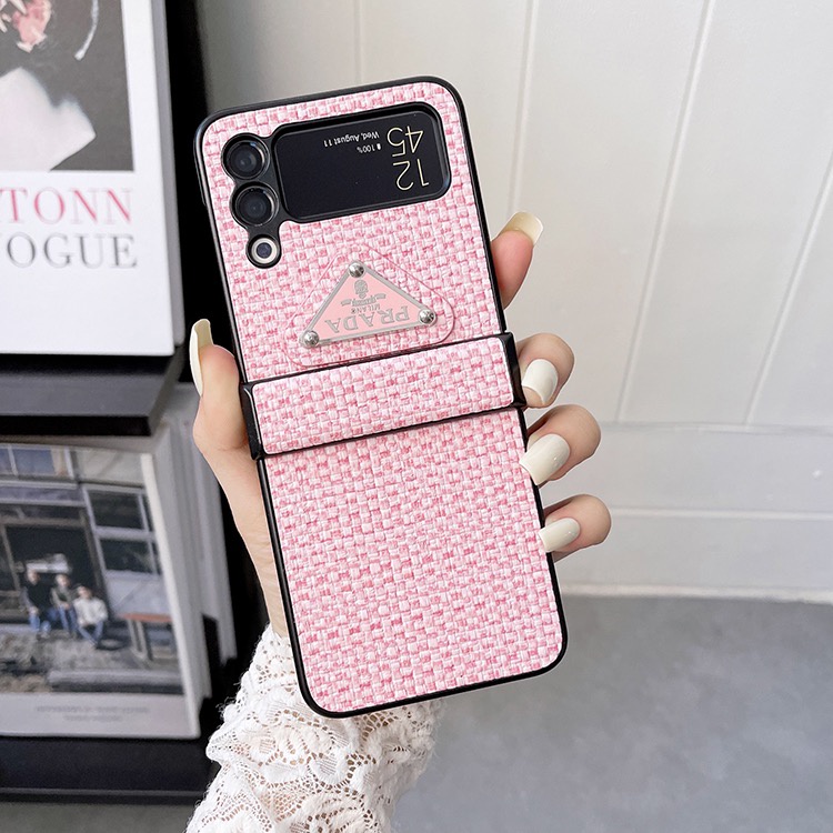 Họa tiết bện sang trọng Thiết kế độc đáo Vỏ điện thoại gấp cho Samsung Galaxy Z Flip 3 4 5G Vỏ cho Z Flip3 Z Flip4 Vỏ bảo vệ thiết kế cổ điển
