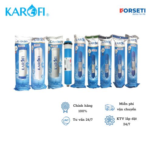 [Mã BMLTB200 giảm đến 100K đơn 499K] Combo 9 lõi lọc nước Karofi chính hãng dùng cho máy lọc nước Karofi K9I-1A