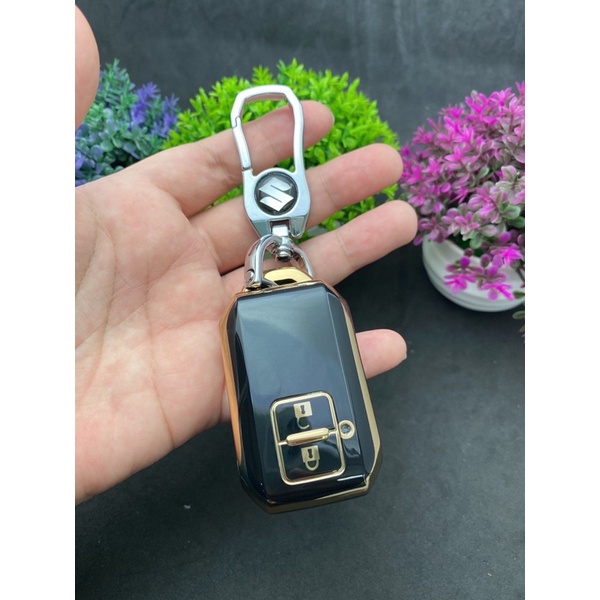 Bao chìa khóa Đen Vàng- Ốp chìa khóa  TPU Đen Vàng xe ô tô Suzuki xl7
