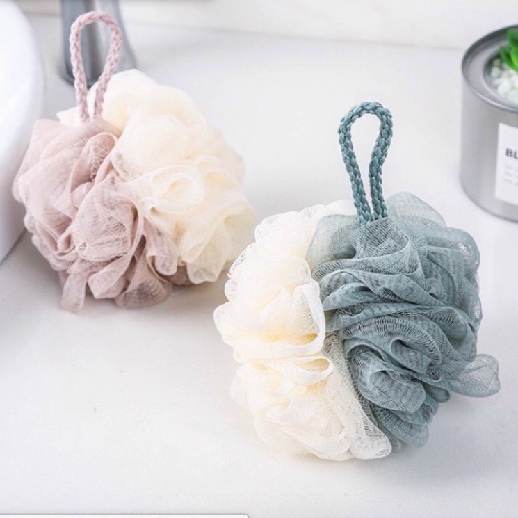 COMBO 1- 3 Bông Tắm Lưới Tròn Tạo Bọt 2 Màu Lưới Siêu Mềm