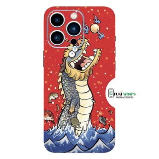 Tấm dán Skin Mặt Sau Rồng Anime FULL VIỀN Dành Cho 14 pro max , 13 pro max , 12 pro max , 11 pro max , xs max - FukiShop