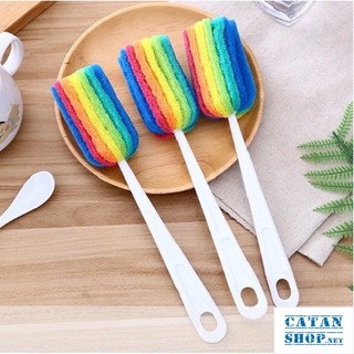 01 Dung Cụ Rửa Ly, Cốc, Bình Sữa 7 Màu Tạo Bọt, Nhỏ Gọn Tiện Dụng Dễ Dàng Mang Đi GD645-CoCV