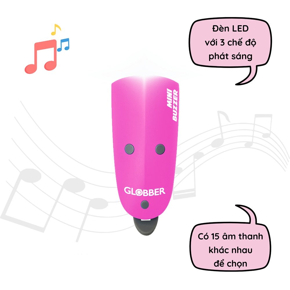 Ảnh Bộ Tín Hiệu Còi, Đèn Globber Mini Buzzer – Hồng 2