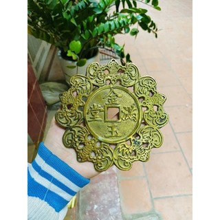Đồng tiền Ngũ Phúc Lâm Môn 15cm To Dày 2mm Hàng đẹp Dơi Phúc Tinh  Vật Phẩm Phong Thuỷ