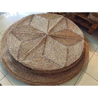 Thảm Cói Tròn Trải Sàn Xếp Ngôi Sao Nhiều Kích Thước - Vintage - Thiết Kế Chụp Ảnh Cực Xinh