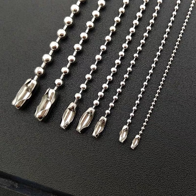 Dây chuyền nam nữ unisex inox bi tròn cỡ nhỏ nhiều size không gỉ