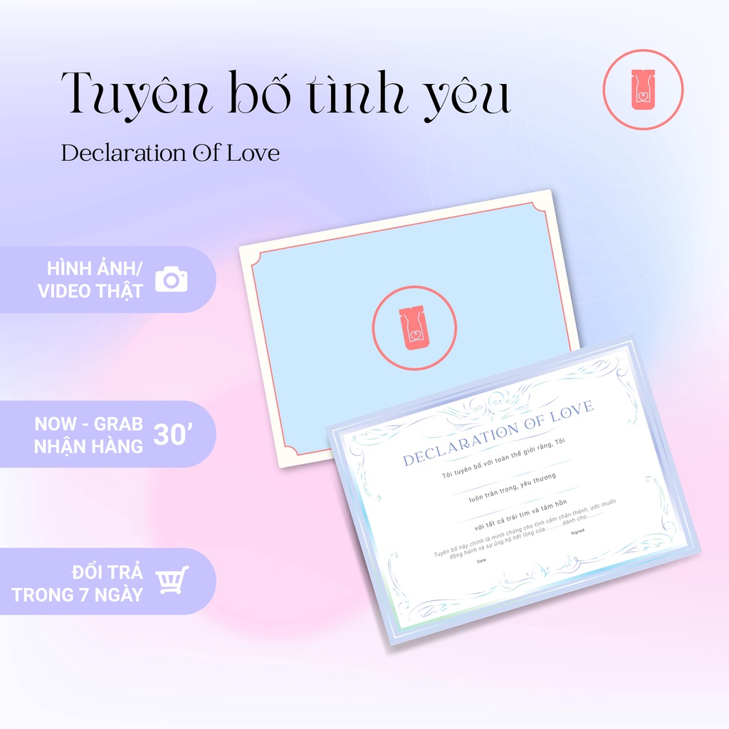 Tuyên Bố Tình Yêu – Tuyên Bố, Chứng Chỉ, Boardgame, Card Game Bởi QUR STUDIO Gắn Kết Thấu Hiểu Dành Cho Các Cặp Đôi