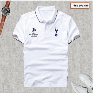 Áo Polo, áo di chuyển, vải mè co giãn 4 Chiều – Có In Logo CLB Tottenham & Leicester city ( Nhắn shop logo mong muốn in