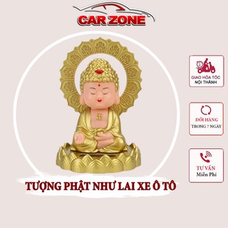 Tượng Phật Như Lai Gật Đầu Trang Trí Taplo Xe Ô Tô,Phòng Ngủ,Bàn Làm Việc - Sử Dụng Năng Lượng Mặt Trời CARZONE