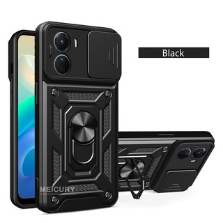Ốp Điện Thoại Cứng Có Nhẫn Đỡ Cho Vivo Y16