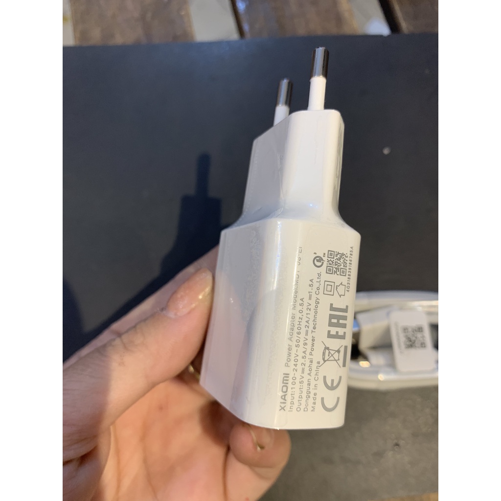 Bộ sạc nhanh Xiaomi 18W, hàng zin hãng, Cáp sạc chân type C