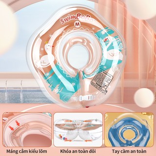 Phao Bơi Cho Bé 0-10 Tháng, Vòng Bơi Đeo Cổ Chống Lật, Thiết Kế Thoáng Khí An Toàn Cho Trẻ Sơ Sinh