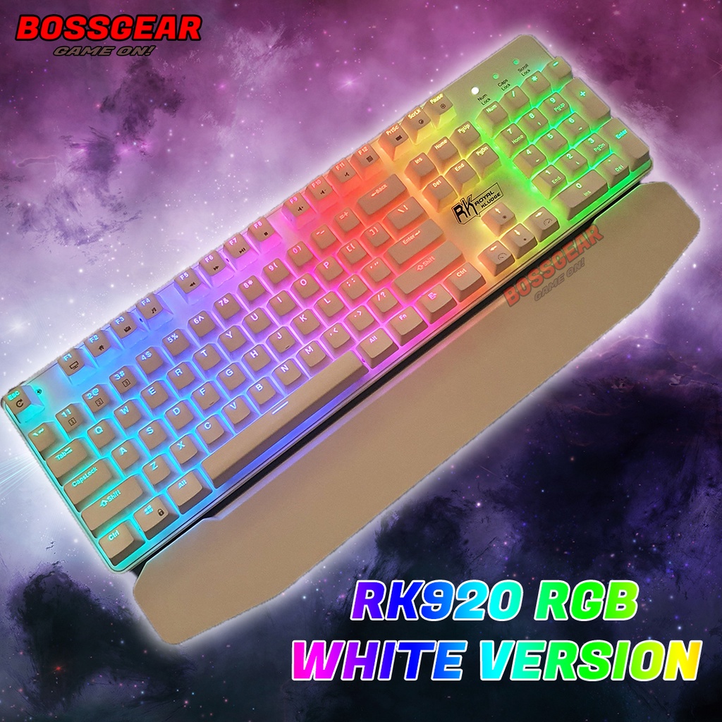 Bàn Phím Cơ Royal Kludge RK920 Trắng RGB Có Kê Tay ( LED RGB, Blue ...