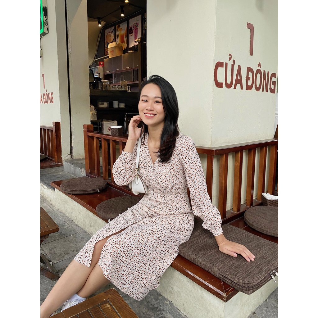 Ảnh De Leah - Đầm Ôm A Tay Lỡ Nhún Li Ngực - Thời Trang Thiết Kế 1